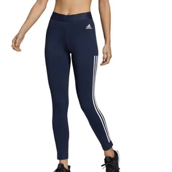 Adidas New Climalite Three Stripe Athletic Leggings S - Picture 13 of 13